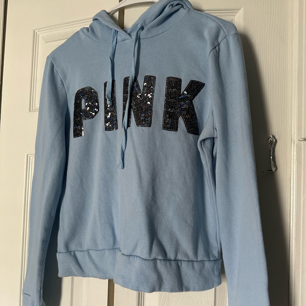 PINK Victoria's Secret Light Blue Hoodie
